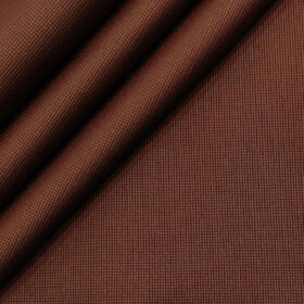 Burgoyne Men's Cotton Structured 1.50 Meter Unstitched Trouser Fabric (Amber Orange )