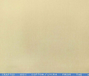 Burgoyne Men's Cotton Solids 1.50 Meter Unstitched Trouser Fabric (Beige)