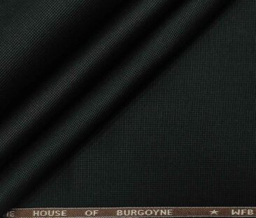 Burgoyne Men's Cotton Structured 1.50 Meter Unstitched Trouser Fabric (Black)
