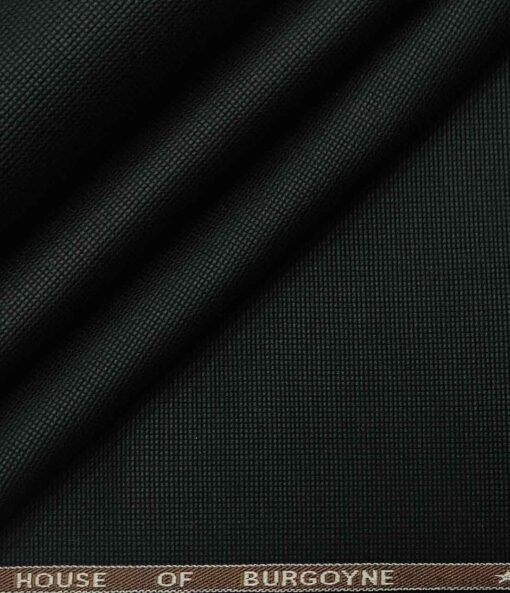 Burgoyne Men's Cotton Structured Unstitched Trouser Fabric (Black)