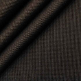Burgoyne Men's Cotton Structured 1.50 Meter Unstitched Trouser Fabric (Dark Brown)