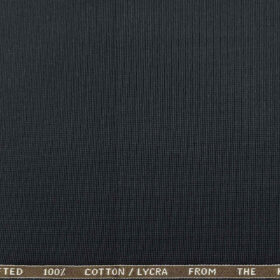 Burgoyne Men's Cotton Structured 1.50 Meter Unstitched Trouser Fabric (Dark Navy Blue)