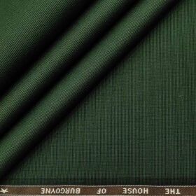 Burgoyne Men's Cotton Structured 1.50 Meter Unstitched Trouser Fabric (Dark Pine Green )