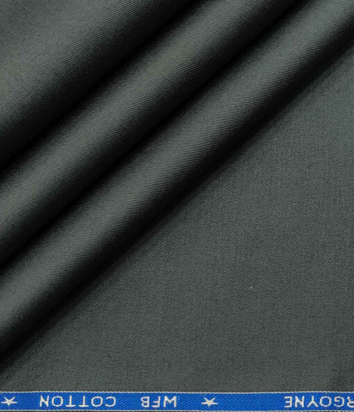 Burgoyne Men's Cotton Solids 1.50 Meter Unstitched Trouser Fabric (Pebble Grey)