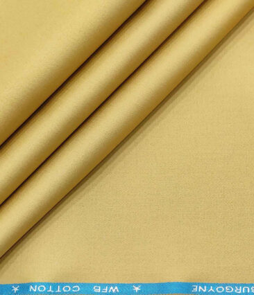 Burgoyne Men's Cotton Solids 1.50 Meter Unstitched Trouser Fabric (Biscotti Beige)