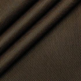 Tessitura Monti Men's Giza Cotton Structured 2 Meter Unstitched Shirting Fabric (Dark Brown)