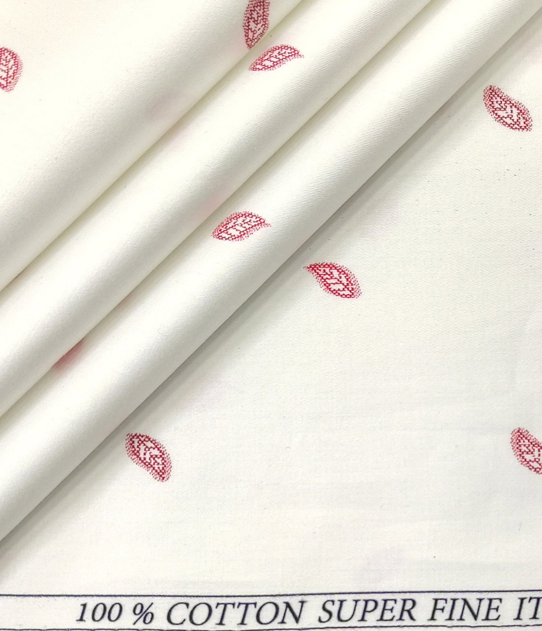 PEE GEE Men's Cotton Printed 2.25 Meter Unstitched Shirting Fabric (White) PEE GEE Men's Cotton Printed 2.25 Meter Unstitched Shirting Fabric (White)