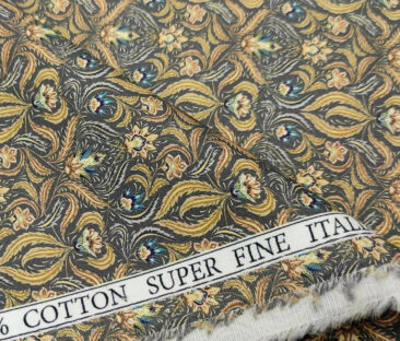 PEE GEE Men's Cotton Printed 2.25 Meter Unstitched Shirting Fabric (Multicolor)