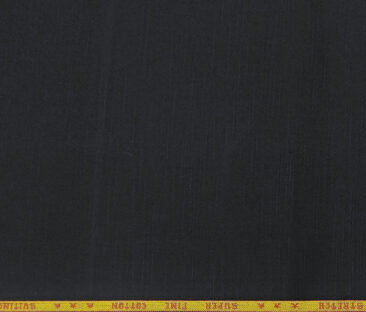 Raymond Men's Cotton Solids 1.50 Meter Unstitched Trouser Fabric (Dark Navy Blue )