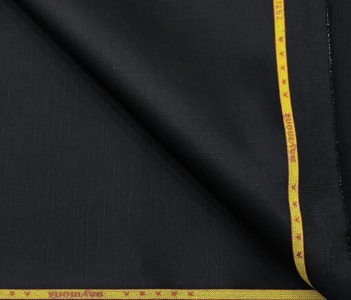 Raymond Men's Cotton Solids 1.50 Meter Unstitched Trouser Fabric (Dark Navy Blue )