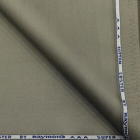 Raymond Men's Cotton Solids 1.50 Meter Unstitched Trouser Fabric (Greenish Grey)