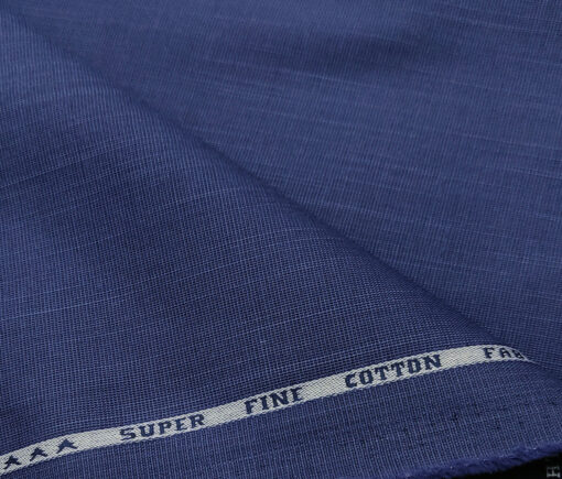 Raymond Men's Cotton Solids 1.50 Meter Unstitched Trouser Fabric (Royal Blue)