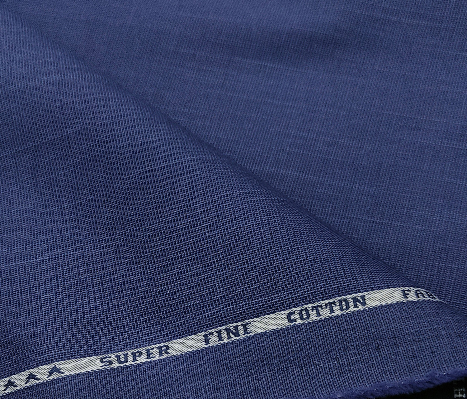 Raymond Men's Cotton Solids Unstitched Trouser Fabric (Royal Blue)