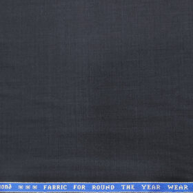 Raymond Men's Wool Solids 3.75 Meter Unstitched Suiting Fabric (Dark Navy Blue)
