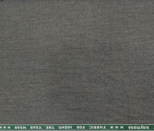 Raymond Men's Wool Solids 3.75 Meter Unstitched Suiting Fabric (Worsted Grey)