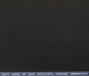 Raymond Men's Wool Solids 1.25 Meter Unstitched Suiting Fabric (Black)