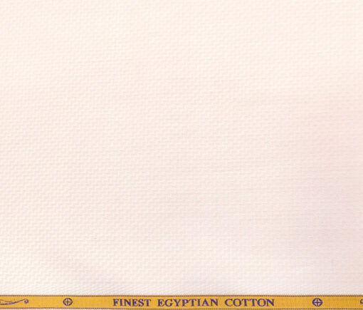 Soktas Men's Giza Cotton Structured 2 Meter Unstitched Shirting Fabric (Pink)