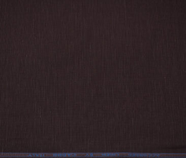 Cadini Men's Cotton Linen Solids 2.25 Meter Unstitched Shirting Fabric (Dark Wine)