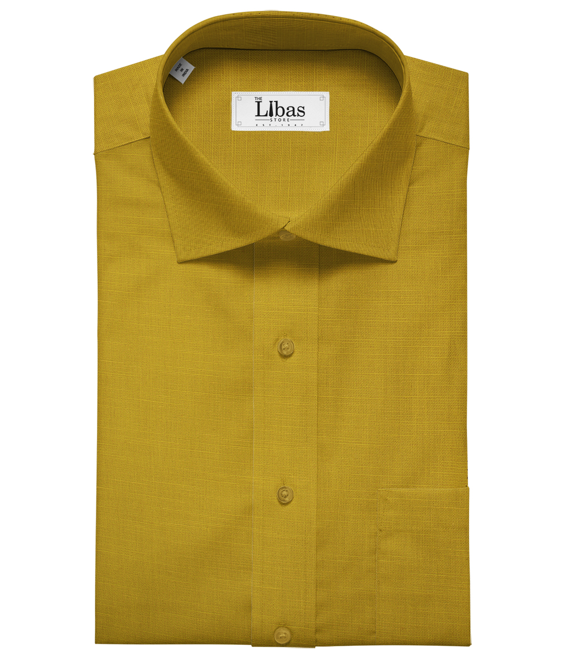 Cadini Men's Cotton Linen Solids Unstitched Shirting Fabric (Medallion ...