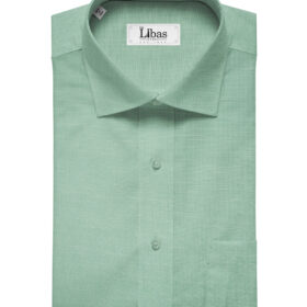 Cadini Men's Cotton Linen Solids 2.25 Meter Unstitched Shirting Fabric (Mint Green)