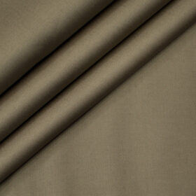 Burgoyne Men's Cotton Solids  Unstitched Trouser Fabric (Medium Brown)