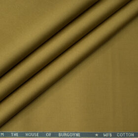 Burgoyne Men's Cotton Solids  Unstitched Trouser Fabric (Mustard Brown)