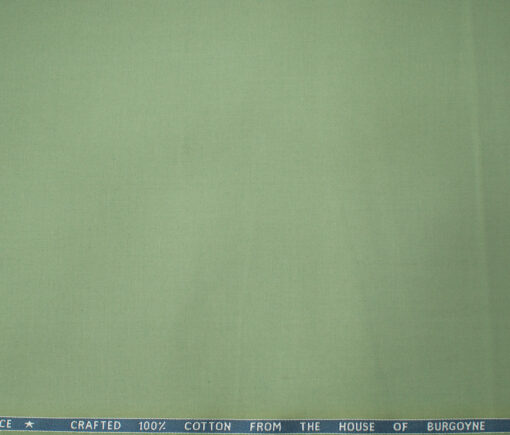 Burgoyne Men's Cotton Solids  Unstitched Trouser Fabric (Sage Green)