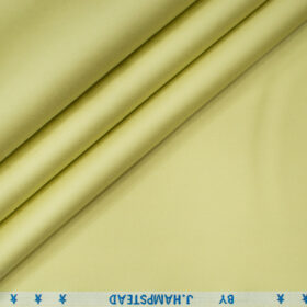 J.Hampstead Men's Cotton Solids  Unstitched Trouser Fabric (Lemon Yellow)