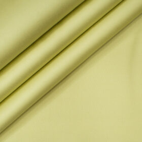 J.Hampstead Men's Cotton Solids  Unstitched Trouser Fabric (Lemon Yellow)