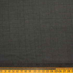 Raymond Men's Polyester Viscose Checks  Unstitched Suiting Fabric (Dark Grey)
