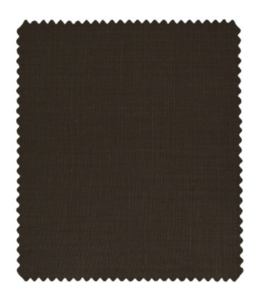 Raymond Men's Polyester Viscose Solids  Unstitched Suiting Fabric (Dark Brown)