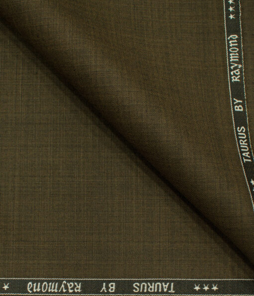 Raymond Men's Polyester Viscose Self Design  Unstitched Suiting Fabric (Brown)