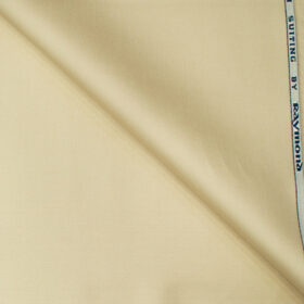 Raymond Men's Cotton Solids  Unstitched Trouser Fabric (Egg nog Beige)