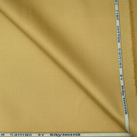 Raymond Men's Cotton Solids  Unstitched Trouser Fabric (Granola Beige)