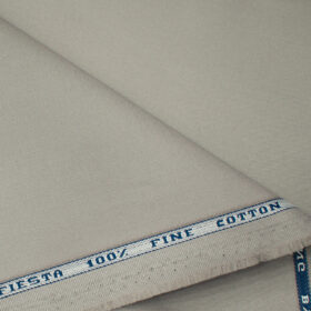 Raymond Men's Cotton Solids  Unstitched Trouser Fabric (Light Grey)
