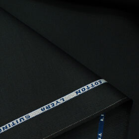 Raymond Men's Cotton Solids  Unstitched Trouser Fabric (Black)