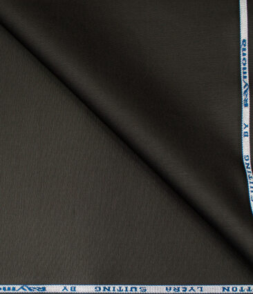 Raymond Men's Cotton Solids  Unstitched Trouser Fabric (Dark Brown)