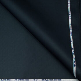 Raymond Men's Cotton Solids  Unstitched Trouser Fabric (Dark Peacock Blue)