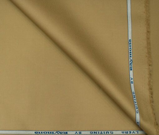 Raymond Men's Cotton Solids  Unstitched Trouser Fabric (Sand Castle Beige)
