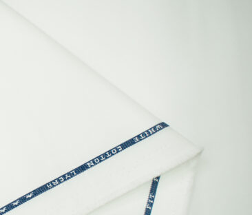 Raymond Men's Cotton Solids  Unstitched Trouser Fabric (White)