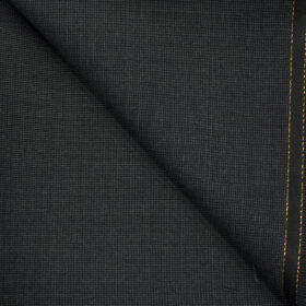 J.Hampstead Men's Wool Structured Super 100's 1.30 Meter Unstitched Trouser Fabric (Dark Grey )