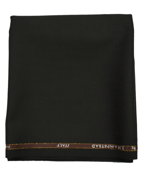 J.Hampstead Men's Wool Structured 1.30 Meter Unstitched Trouser Fabric (Dark Brown )