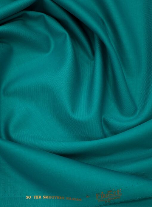 Absoluto Men's Terry Rayon Solids 3.75 Meter Unstitched Suiting Fabric (Aqua Green)