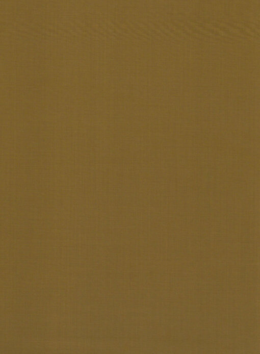 Absoluto Men's Terry Rayon Solids 3.75 Meter Unstitched Suiting Fabric (Mustard Gold)