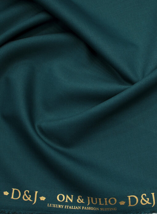 Don & Julio Men's Terry Rayon Solids 3.75 Meter Unstitched Suiting Fabric (Dark Sea Green)