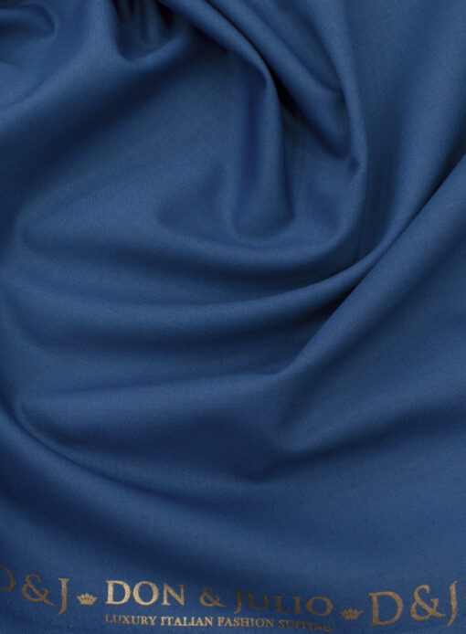 Don & Julio Men's Terry Rayon Solids 3.75 Meter Unstitched Suiting Fabric (Classic Blue)