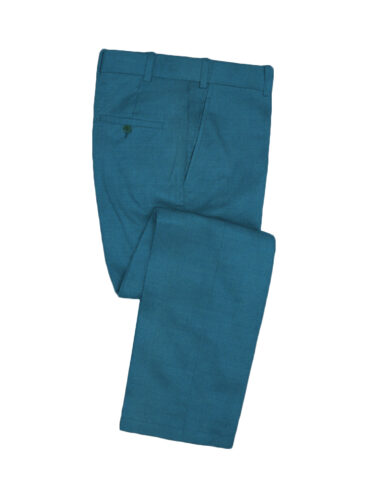 EMEF Men's Terry Rayon Solids 3.75 Meter Unstitched Suiting Fabric (Caribbean Blue)