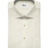 Soktas Men's Giza Cotton Striped 2 Meter Unstitched Shirting Fabric (Milky White & Brown)