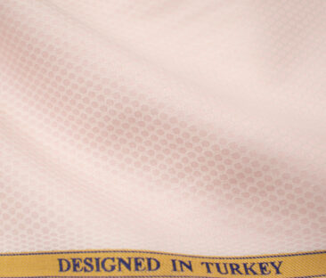 Soktas Men's Giza Cotton Structured 2 Meter Unstitched Shirting Fabric (Pink)