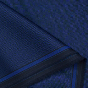 Absoluto Men's Terry Rayon Structured 3.75 Meter Unstitched Suiting Fabric (Bright Royal Blue)